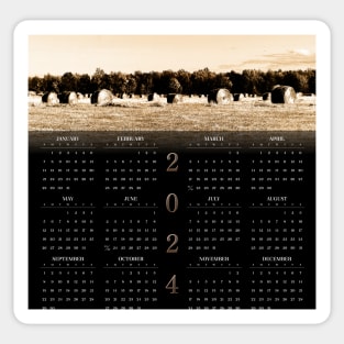 Bale Out • 2024 Year-at-a-glance Wall Calendar Sticker